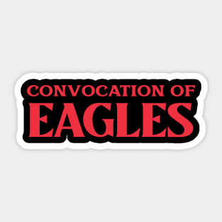 Convocation of Eagles Collective Animal Bird Nouns Sticker